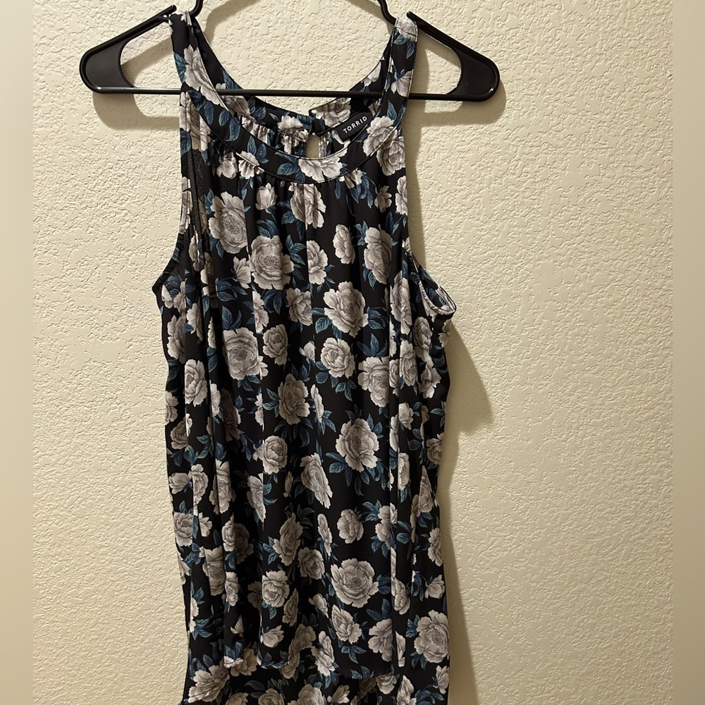 Torrid high low sheer plus top